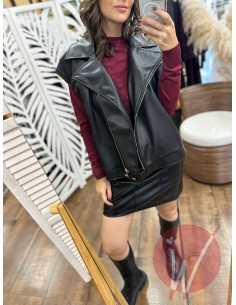 Gilet Ecopelle Seattle Nero... 2