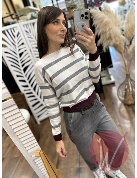 Maglia Righe Amanda Bordeaux