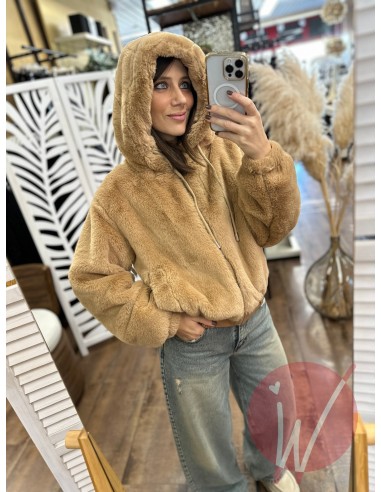 Ecopelliccia Bomber Aura Cammello