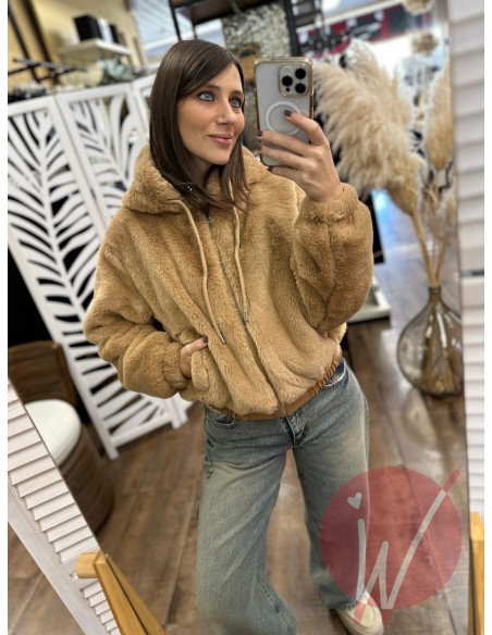 Ecopelliccia Corta Aura Cammello - HAVE ONE