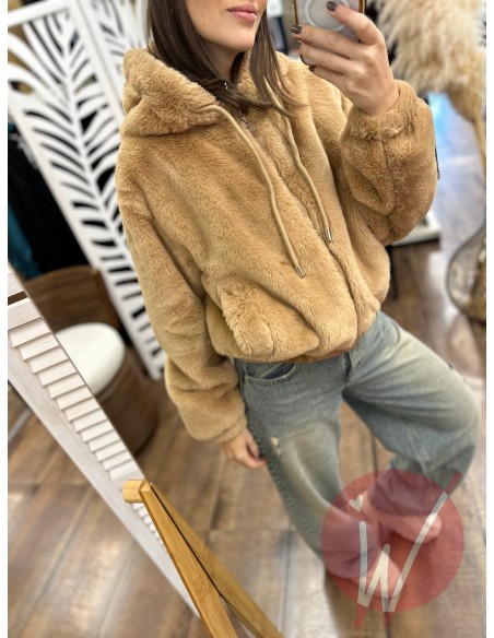 Ecopelliccia Corta Aura Cammello - HAVE ONE