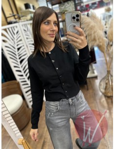 Cardigan Coreana Rebecca Nero