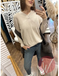 Maglia CutOut Daisy Beige 2