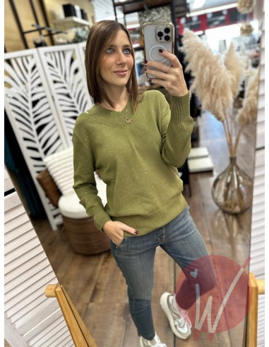 Maglia CutOut Daisy Verde Oliva