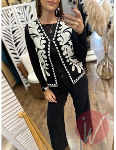 Gilet Etnico Cile Nero -... 2