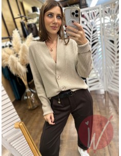 Cardigan Corto Vittoria Beige