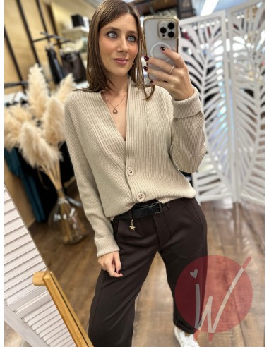 Cardigan Corto Vittoria Beige