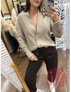 Cardigan Corto Vittoria Beige 2