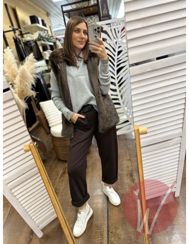 Ecopelliccia Smanicata Amelia Moro