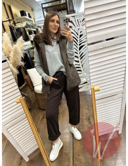 Ecopelliccia Smanicata Amelia Moro