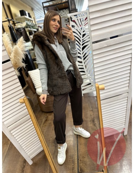 Ecopelliccia Smanicata Amelia Moro