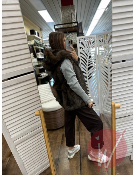 Ecopelliccia Smanicata Amelia Moro