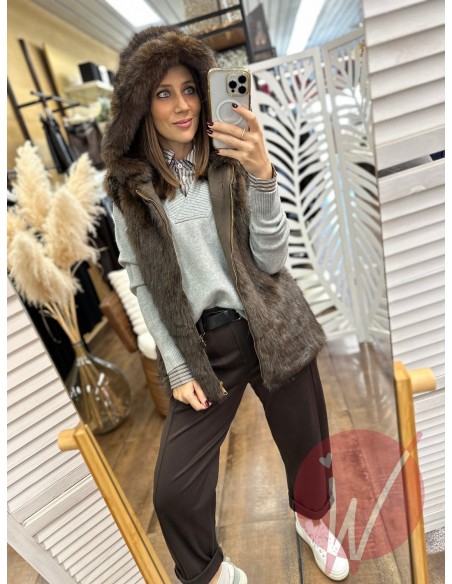 Ecopelliccia Smanicata Amelia Moro