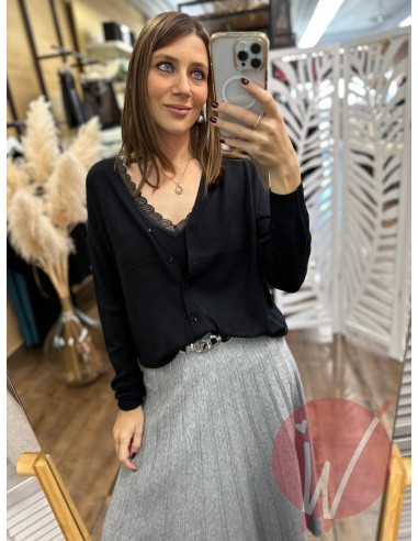 Cardigan Crop Chantal Nero