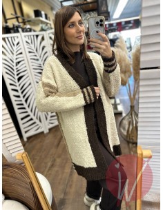 Cardigan Tricolore Bouclè Moro 2