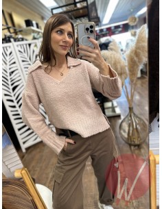 Maglia Claire Bouclè Rosa...