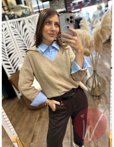 Maglia Claire Bouclè Beige