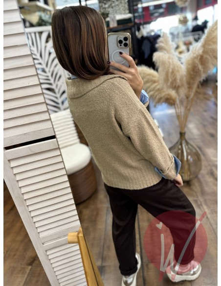 Maglia Claire Bouclè Beige