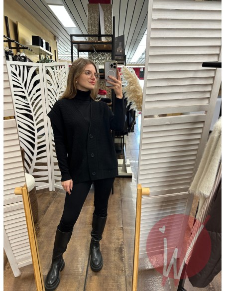 Gilet Over Jill Nero