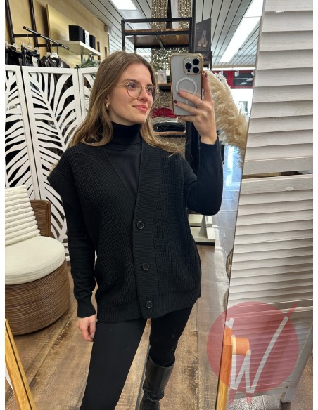 Gilet Over Jill Nero