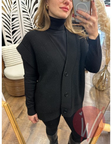 Gilet Over Jill Nero Gilet Over Jill Nero