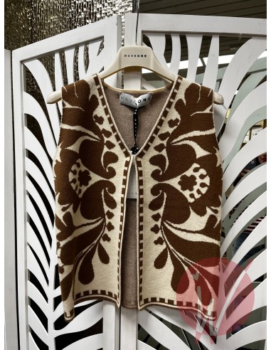 Gilet Etnico Cile Cammello- HAVE ONE