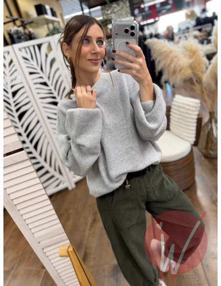 Maglia Cookie Grigio Perla