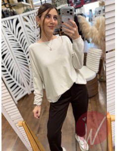 Maglia Over Sandy Beige...