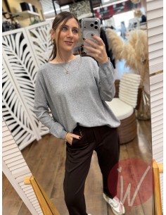 Maglia Over Sandy Grigio...