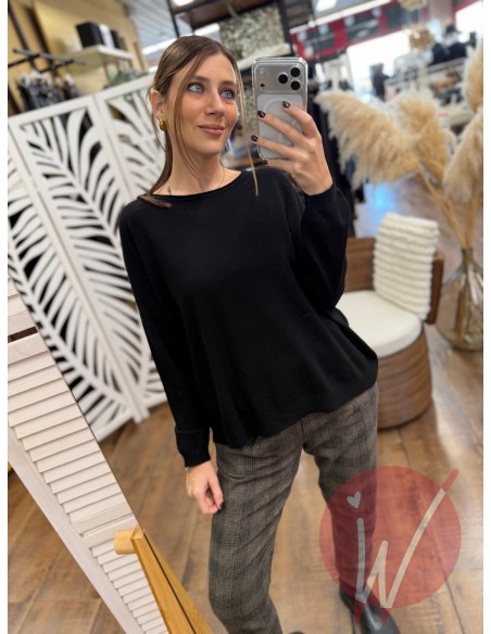 Maglia Over Sandy Nero