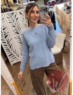 Maglia Spacchi Gwen Azzurro