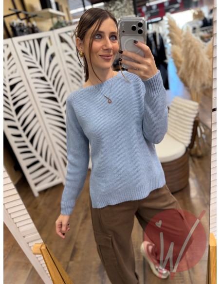 Maglia Spacchi Gwen Azzurro