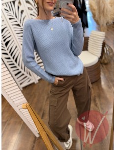 Maglia Spacchi Gwen Azzurro 2