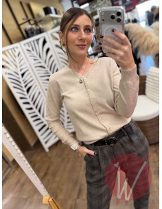 Cardigan Slim Mary Beige