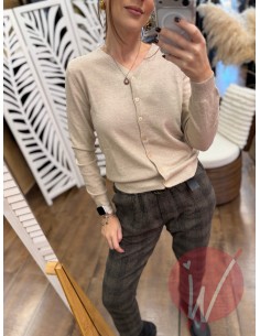 Cardigan Slim Mary Beige 2