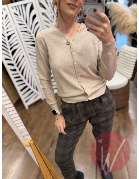Cardigan Slim Mary Beige