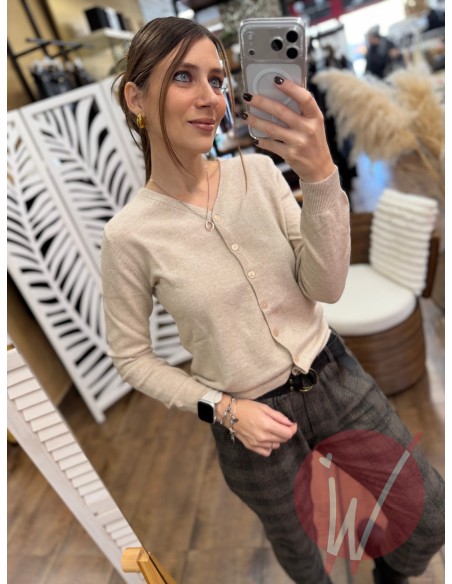 Cardigan Slim Mary Beige