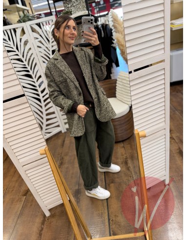 Blazer Over Spinato Verde Militare