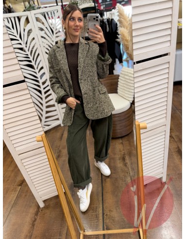 Blazer Over Spinato Verde Militare