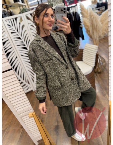 Blazer Over Spinato Verde Militare