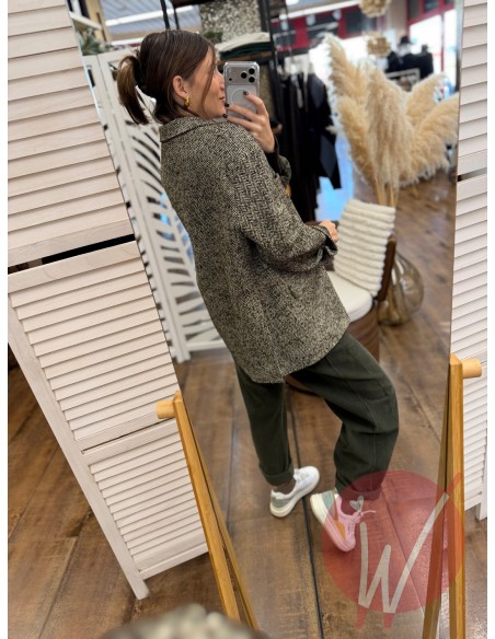 Blazer Over Spinato Verde Militare