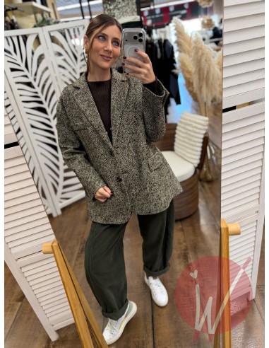 Blazer Over Spinato Verde Militare