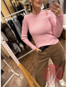 Maglia Buchi Heather Rosa 2