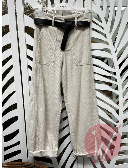 Pantalone Boston Velluto Panna IN RIASSORTIMENTO