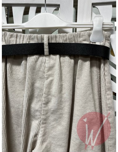 Pantalone Boston Velluto Panna IN...