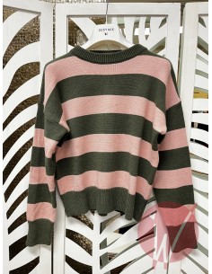 Maglia Ellis Rosa-Militare