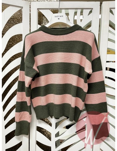 Maglia Ellis Rosa-Militare