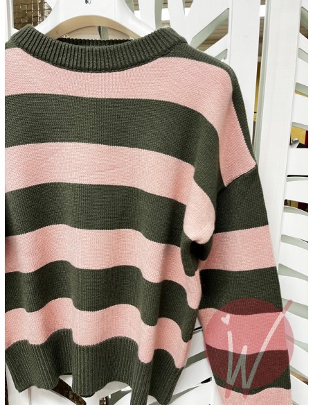 Maglia Ellis Rosa-Militare