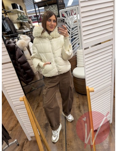 Piumino Corto Zurigo Panna