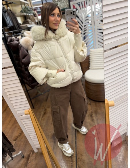 Piumino Corto Zurigo Panna